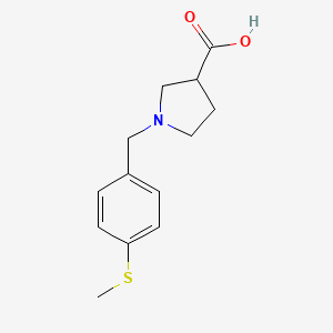 molecular formula C13H17NO2S B1468721 1-(4-(Methylthio)benzyl)pyrrolidine-3-carboxylic acid CAS No. 1542557-11-8