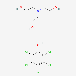 molecular formula C12H16Cl5NO4 B14687224 2-[bis(2-hydroxyethyl)amino]ethanol;2,3,4,5,6-pentachlorophenol CAS No. 32978-79-3