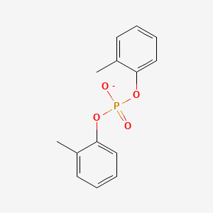 molecular formula C14H14O4P- B14687242 Bis(2-methylphenyl) phosphate 