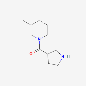 molecular formula C11H20N2O B1468725 3-Methyl-1-(pyrrolidine-3-carbonyl)piperidine CAS No. 1341317-87-0