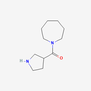 molecular formula C11H20N2O B1468726 1-(Pyrrolidine-3-carbonyl)azepane CAS No. 1316225-43-0