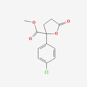 2-(p-Chlorophenyl)-5-oxotetrahydro-2-furoic acid methyl ester