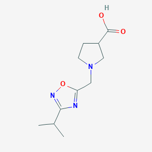 1-{[3-(Propan-2-yl)-1,2,4-oxadiazol-5-yl]methyl}pyrrolidine-3-carboxylic acid