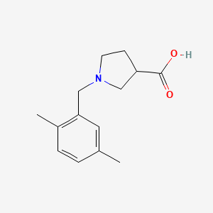 1-[(2,5-Dimethylphenyl)methyl]pyrrolidine-3-carboxylic acid