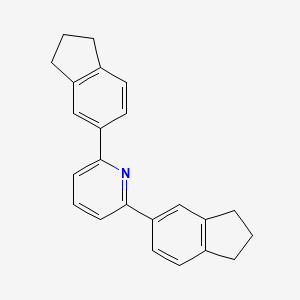 molecular formula C23H21N B14687319 2,6-Di(2,3-dihydro-1h-inden-5-yl)pyridine CAS No. 33777-89-8