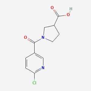 1-(6-Chloropyridine-3-carbonyl)pyrrolidine-3-carboxylic acid