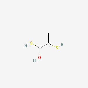 molecular formula C3H8OS2 B14687353 1-Propanol, 1,2-dimercapto- CAS No. 34976-02-8