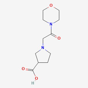molecular formula C11H18N2O4 B1468737 1-[2-(Morpholin-4-yl)-2-oxoethyl]pyrrolidine-3-carboxylic acid CAS No. 1485830-88-3