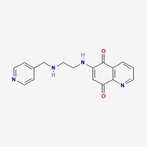 5,8-Quinolinedione, 6-(2-(4-pyridylmethylamino)ethyl)amino-