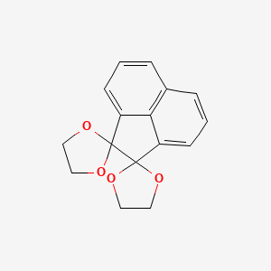 molecular formula C16H14O4 B14687409 Dispiro[1,3-dioxolane-2,1'(2'H)-acenaphthylene-2',2''-[1,3]dioxolane] CAS No. 30339-98-1