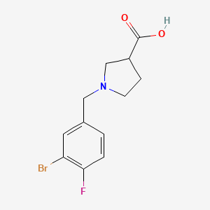 1-[(3-Bromo-4-fluorophenyl)methyl]pyrrolidine-3-carboxylic acid
