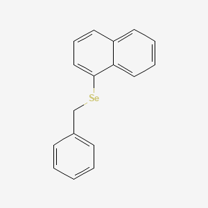 molecular formula C17H14Se B14687455 Naphthalene, 1-[(phenylmethyl)seleno]- CAS No. 35921-86-9