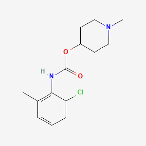 Carbanilic acid, 2-chloro-6-methyl-, N-methyl-4-piperidinyl ester