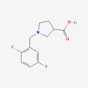 molecular formula C12H13F2NO2 B1468747 1-[(2,5-Difluorophenyl)methyl]pyrrolidine-3-carboxylic acid CAS No. 1409477-82-2