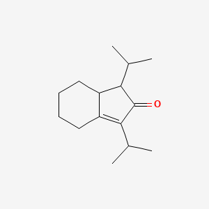 molecular formula C15H24O B14687486 1,3-Diisopropyl-1,4,5,6,7,7a-hexahydro-inden-2-one 