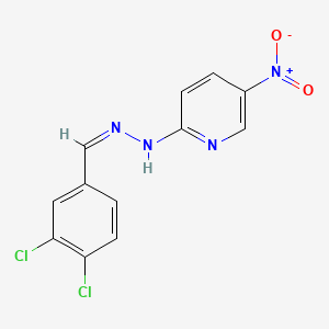 N-[(Z)-(3,4-dichlorophenyl)methylideneamino]-5-nitropyridin-2-amine