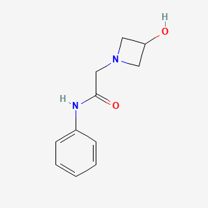 molecular formula C11H14N2O2 B1468753 2-(3-hydroxyazetidin-1-yl)-N-phenylacetamide CAS No. 1343411-71-1