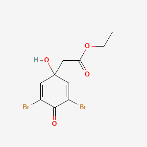 3,5-Dibromo-1-hydroxy-4-oxo-2,5-cyclohexadien-1-ethylacetate