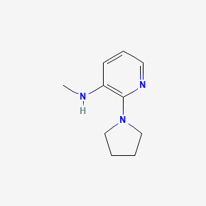 molecular formula C10H15N3 B1468755 N-methyl-2-(pyrrolidin-1-yl)pyridin-3-amine CAS No. 1341659-86-6