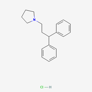 molecular formula C19H24ClN B14687564 Pyrrolidine, 1-(3,3-diphenylpropyl)-, hydrochloride CAS No. 30777-74-3