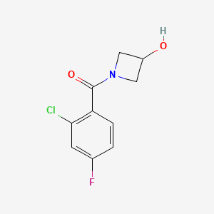 molecular formula C10H9ClFNO2 B1468759 1-(2-Chloro-4-fluorobenzoyl)azetidin-3-ol CAS No. 1343974-68-4