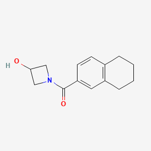molecular formula C14H17NO2 B1468760 (3-Hydroxyazetidin-1-yl)(5,6,7,8-tetrahydronaphthalen-2-yl)methanone CAS No. 1489464-73-4