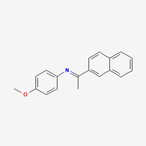 Benzenamine, 4-methoxy-N-[1-(2-naphthalenyl)ethylidene]-