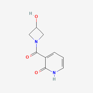 molecular formula C9H10N2O3 B1468763 3-(3-Hydroxyazetidine-1-carbonyl)-1,2-dihydropyridin-2-one CAS No. 1343416-97-6