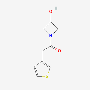 1-(3-Hydroxyazetidin-1-yl)-2-(thiophen-3-yl)ethan-1-one
