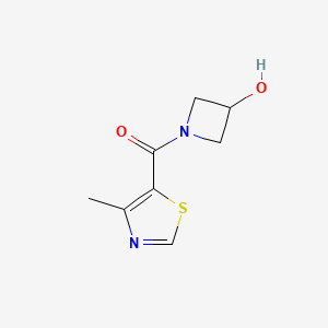 molecular formula C8H10N2O2S B1468765 1-(4-Methyl-1,3-thiazole-5-carbonyl)azetidin-3-ol CAS No. 1339219-88-3