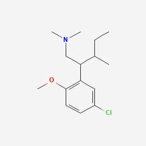 molecular formula C15H24ClNO B14687660 beta-sec-Butyl-5-chloro-N,N-dimethyl-2-methoxyphenethylamine CAS No. 33132-85-3