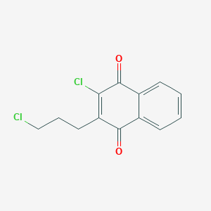 molecular formula C13H10Cl2O2 B14687695 2-Chloro-3-(3-chloropropyl)naphthalene-1,4-dione CAS No. 31478-94-1