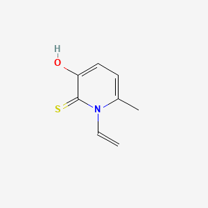 molecular formula C8H9NOS B14687701 2(1H)-Pyridinethione, 1-ethenyl-3-hydroxy-6-methyl- CAS No. 35688-69-8