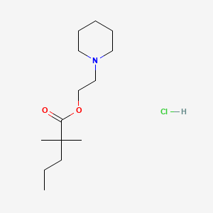 molecular formula C14H28ClNO2 B14687725 Valeric acid, 2,2-dimethyl-, 2-piperidinoethyl ester, hydrochloride CAS No. 24589-61-5