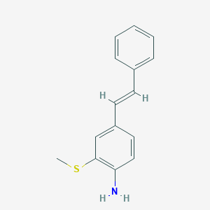 2-methylsulfanyl-4-[(E)-2-phenylethenyl]aniline