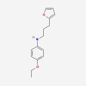 molecular formula C15H19NO2 B14687795 4-Ethoxy-N-[3-(furan-2-yl)propyl]aniline CAS No. 35932-20-8