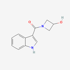 molecular formula C12H12N2O2 B1468780 1-(1H-indole-3-carbonyl)azetidin-3-ol CAS No. 1343825-13-7