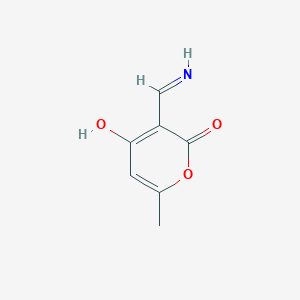 molecular formula C7H7NO3 B14687815 3-(Aminomethylidene)-6-methyl-2H-pyran-2,4(3H)-dione CAS No. 33821-62-4