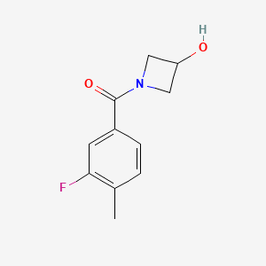 molecular formula C11H12FNO2 B1468782 (3-Fluoro-4-methylphenyl)(3-hydroxyazetidin-1-yl)methanone CAS No. 1339770-02-3
