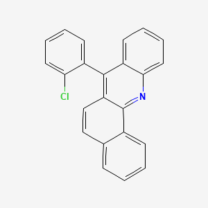 molecular formula C23H14ClN B14687845 Benzo(c)acridine, 7-(2-chlorophenyl)- CAS No. 36762-01-3