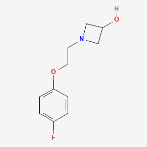 molecular formula C11H14FNO2 B1468785 1-[2-(4-Fluorophenoxy)ethyl]azetidin-3-ol CAS No. 1339464-47-9