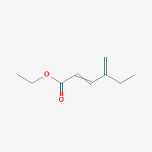 molecular formula C9H14O2 B14687861 Ethyl 4-methylidenehex-2-enoate CAS No. 26448-75-9