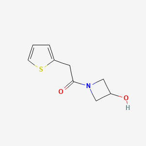 molecular formula C9H11NO2S B1468792 1-(3-Hydroxyazetidin-1-yl)-2-(thiophen-2-yl)ethan-1-one CAS No. 1339795-24-2
