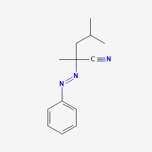 molecular formula C13H17N3 B14687949 2,4-Dimethyl-2-(phenylazo)valeronitrile CAS No. 34372-09-3