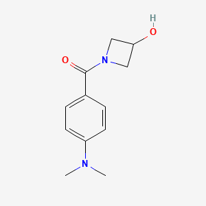 molecular formula C12H16N2O2 B1468795 1-[4-(Dimethylamino)benzoyl]azetidin-3-ol CAS No. 1341330-99-1