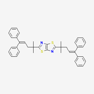 molecular formula C40H38N2S2 B14687953 Bis(1,1-dimethyl-4,4-diphenyl-3-butenyl)thiazolo(5,4-d)thiazole CAS No. 33328-49-3