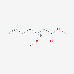 molecular formula C9H16O3 B14687955 Methyl 3-methoxyhept-6-enoate CAS No. 25183-61-3