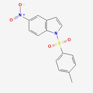 molecular formula C15H12N2O4S B14687977 1H-Indole, 1-[(4-methylphenyl)sulfonyl]-5-nitro- CAS No. 32685-24-8