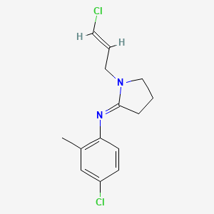 Pyrrolidine, 2-((4-chloro-2-methylphenyl)imino)-1-(3-chloro-2-propenyl)-