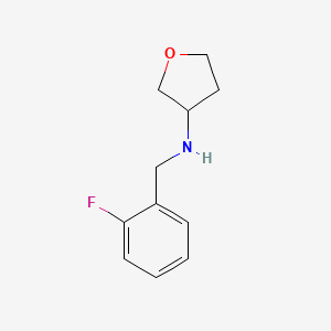 N-[(2-fluorophenyl)methyl]oxolan-3-amine